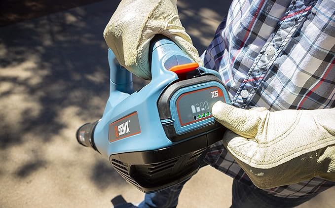SENIX BLAX5-M-0 58 Volt 520 CFM Max, 129 MPH Max Cordless 3 Speed Blower with Turbo for Use B25X5 Lithium Ion Battery