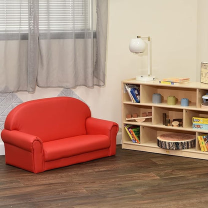 Children's Factory Red As We Grow Toddler Sofa