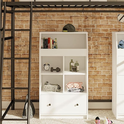 Ameriwood Home The Loft 1 Drawer Storage Tower, White
