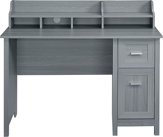 Techni Mobili Classic Office Storage Writing Desk, Grey