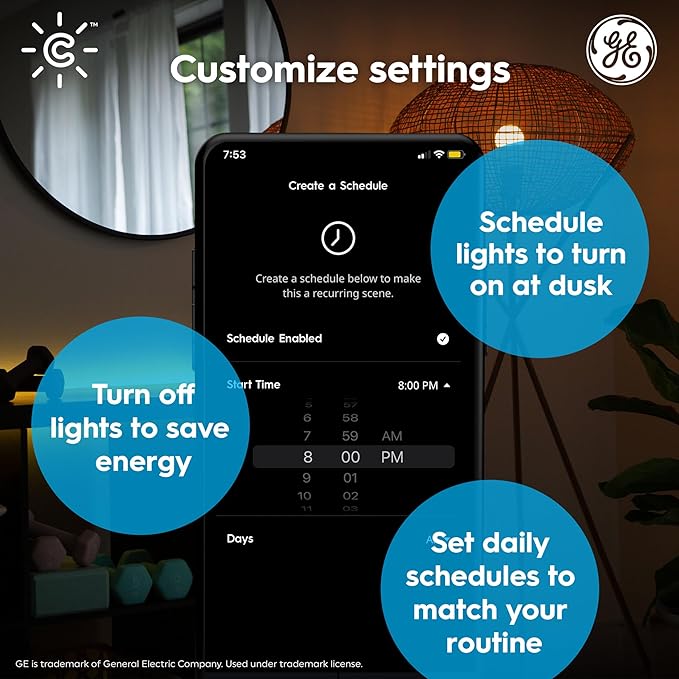 Cync GE BR30 LED Smart Light Bulbs, Indoor Floodlight Bulb, Color Changing Light Bulb, WiFi Lights, Works with Amazon Alexa and Google Assistant, 9.5 Watts (2 Pack)