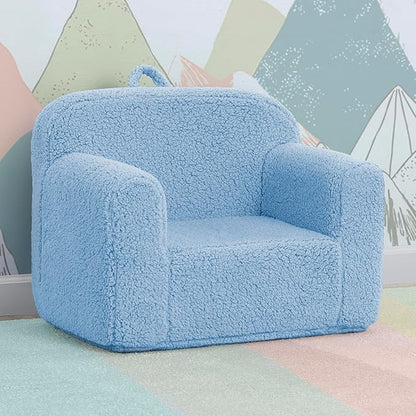 Delta Children Cozee Sherpa Chair, Powder Blue