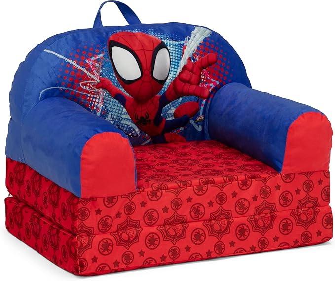 Delta Children Cozee Buddy Flip-Out Kids Chair, Spidey and His Amazing Friends