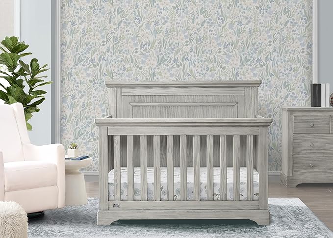 Delta Children Simmons Kids SlumberTime Paloma 4-in-1 Convertible Baby Crib - Greenguard Gold Certified, Rustic Mist