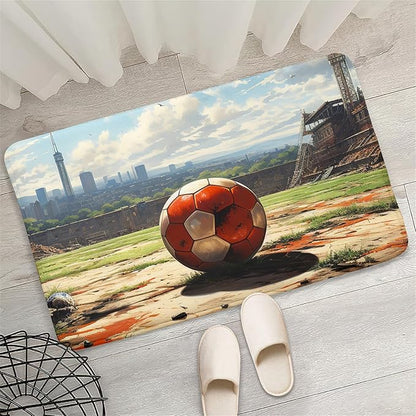 Football Rug - Football Decor for Boys Bedroom Soccer Rug for Play Area Football Printed Rug for Kids Room Basketball Rugs for Teen Boys Bedroom Playmat Area Rugs for Kids Rooms,2'×3'