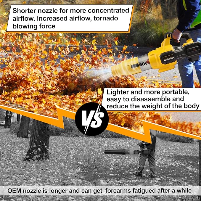 Leaf Blower Nozzle for Dewalt 60V MAX Leaf Blower(DCBL772X1 DCBL772B DCMBA572N), Car Drying Nozzle for Dewalt 60V - Bare Nozzle 1 Pack