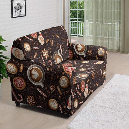 FKELYI Christmas Sofa Slipcover Washable Sofa Couch Cover Comfortable Furniture Protector with Elastic Bottom Stretch Sofa Slipcovers M