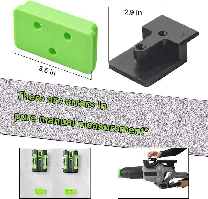DECKMAN 1 x Leaf Blower Wall Mount | Holder | 2 x Battery Holders Compatible with EGO Leaf Blower/Battery, Blower Wall Mount for EGO 530 615 650 CFM Blower, Battery Mounts Fit for EGO 54v Batteries