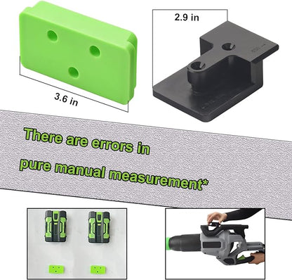 DECKMAN 1 x Leaf Blower Wall Mount | Holder | 2 x Battery Holders Compatible with EGO Leaf Blower/Battery, Blower Wall Mount for EGO 530 615 650 CFM Blower, Battery Mounts Fit for EGO 54v Batteries