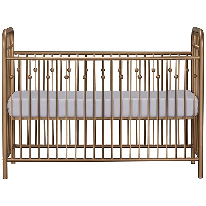 Little Seeds Monarch Hill Ivy Metal Crib, Gold