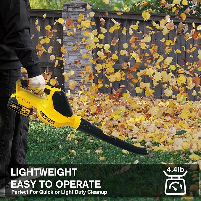 Electric Leaf Blower Cordless, Battery Leaf Blower with Battery and Charger, 5.0Ah Battery Powered Variable-Speed Lightweight Handheld Blower for Lawn Care, Patio, Yard, Terrace