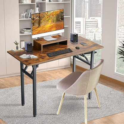 TEMI Foldable Desks for Small Spaces - Quick and Easy Setup Portable Desk. Folding Table for Office, Bedroom, or Outdoor Activities. Small Foldable Desk Functions, as a Computer Table and Study Desk