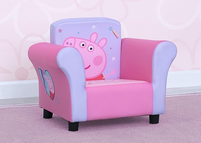 Delta Children Kids Character Upholstered Chair, Peppa Pig