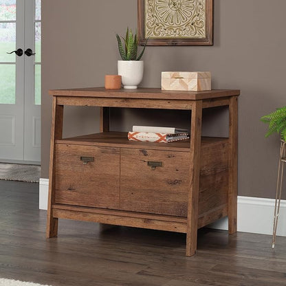 Sauder Trestle Lateral File, L: 32.28" x W: 24.49" x H: 29.41", Vintage Oak Finish