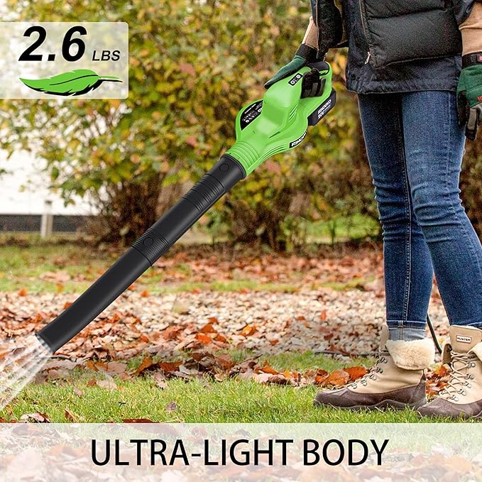 Cordless Leaf Blower 150MPH, Handheld Electric Leaf Blower with 4.0Ah Battery and Charger, 2 Speed Modes, 20V Battery Operated Leaf Blowers for Lawn Care, Patio, Blowing Leaves and Snow