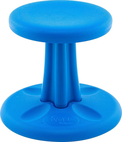 Kore Kids Preschool Wobble Chair - Flexible Seating Stool for Classroom, Preschool, Kindergarten & Elementary School - Age 4-5 yrs, Blue (12in)
