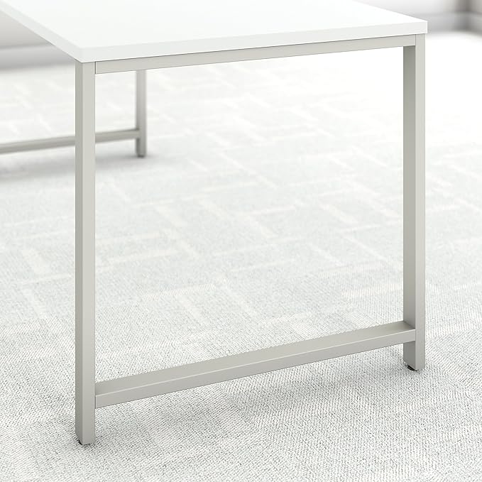 Bush Business Furniture 400 Series Table Desk with Metal Legs, 60W x 30D, White