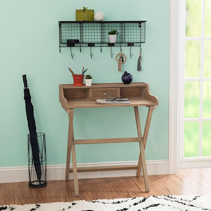 Linon Home Décor Griffin Gray Wash Folding Desk, Grey