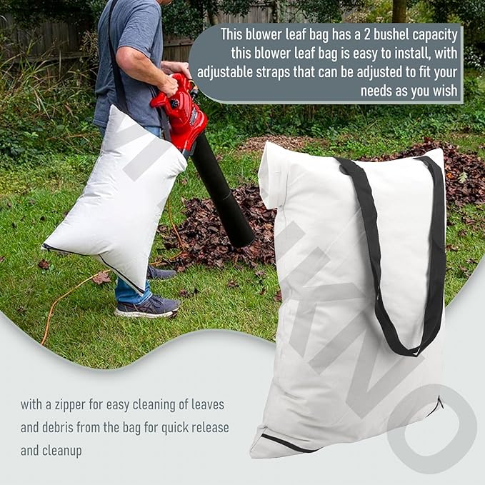 51503 Bottom Zip Replacement Bag Compatible With Toro Blower Vacuum, Blower Leaf Bag 2 Bushel Capacity, Fits Models 51539, 51549, 51599, 51617, 51618, 51609, 51619, 51553, 51573, 51587, 51591, 51598