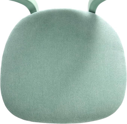 FurnitureR Writing Task Chair for Teens Boys Girls 360 Rolling Wheels Fabric Soft Pad Seat Breathable Backrest, Height Adjustable Liftup 29.5"-34.3", Morandi AQUA