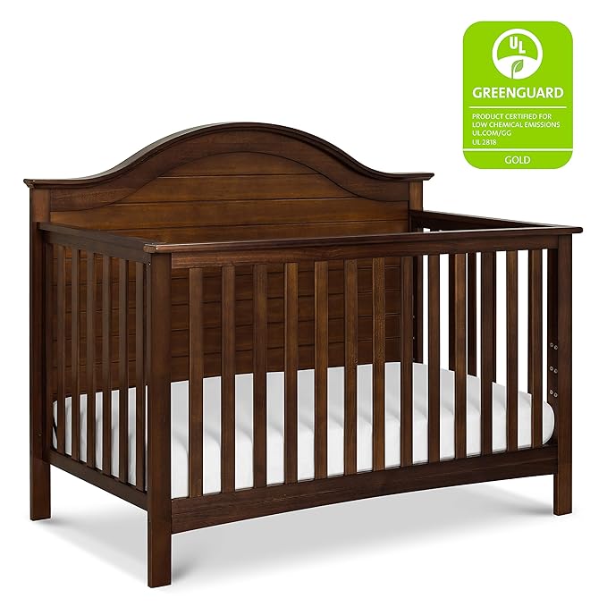 Carter's by DaVinci Nolan 4-in-1 Convertible Crib in Espresso, Greenguard Gold Certified, 57.5x30.8x47 Inch (Pack of 1)