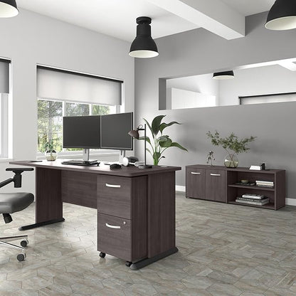 Bush Business Furniture Studio A Computer Desk, 6 Foot Gaming and Work Table for Home or Professional Office, 72W, Storm Gray