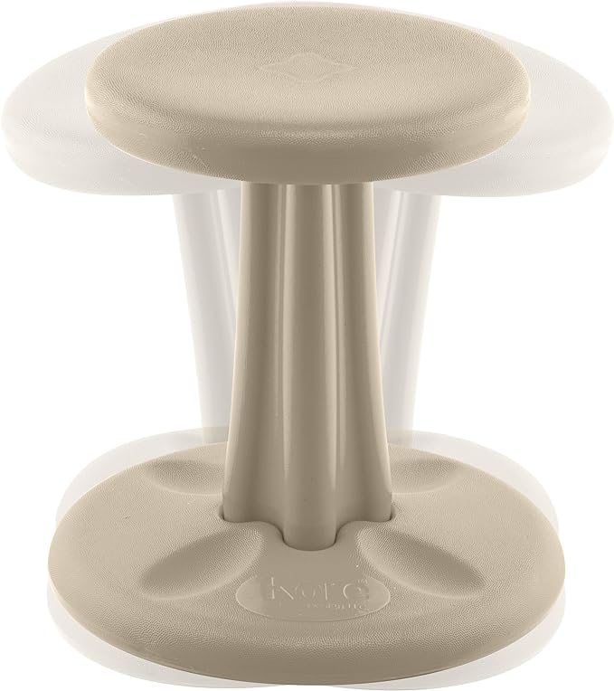 Kore Kids Wobble Chair - Flexible Seating Stool for Classroom & Elementary School, ADD/ADHD - Made in The USA - Age 6-7, Grade 1-2, Sand Dollar (14in)