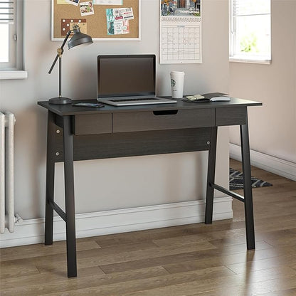 Ameriwood Home Oxford Computer Desk with Drawer, Black Oak