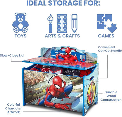 Delta Children Deluxe Toy Box, Spider-Man