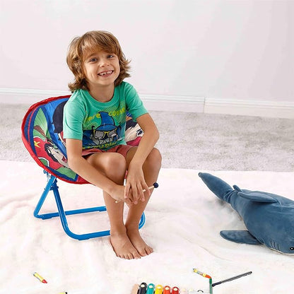 Ryan's World Toddler 19” Folding Saucer Chair with Cushion, Ages 3+