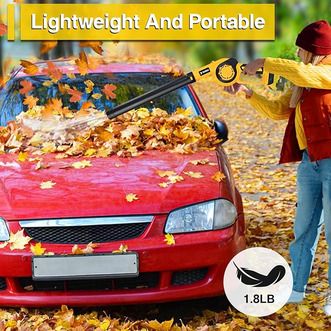 Cordless Leaf Blower for Dewalt 20V Max Battery (NO Battery), 200MPH Mini Leaf Blower with 3 Variable Speed, Electric Handheld Leaf Blower for Yard Care,Patio,Porch,Workbench Clean (Bare Tool)