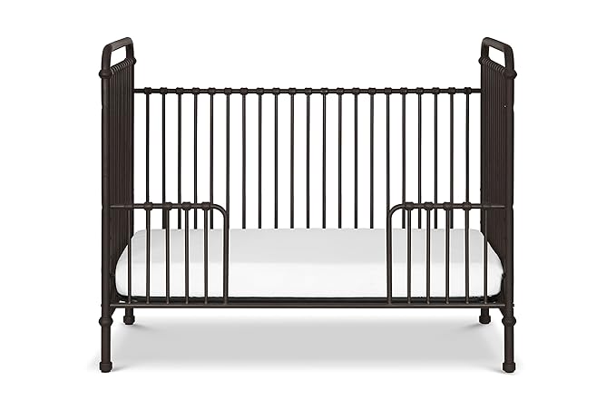 Namesake Abigail 3-in-1 Convertible Metal Crib in Vintage Iron, Greenguard Gold Certified