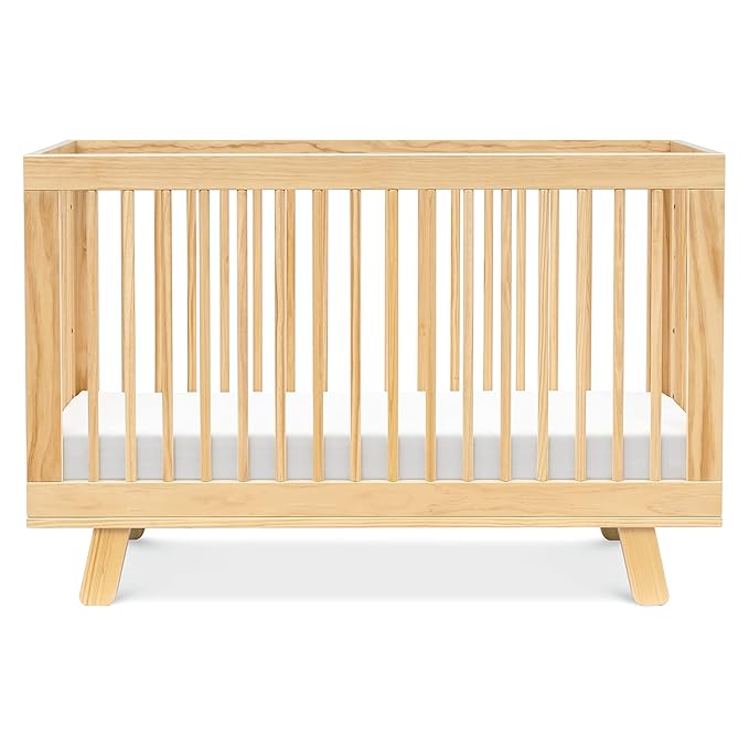 babyletto Hudson 3-in-1 Convertible Crib with Toddler Bed Conversion Kit in Natural, Greenguard Gold Certified