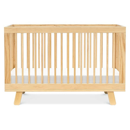 babyletto Hudson 3-in-1 Convertible Crib with Toddler Bed Conversion Kit in Natural, Greenguard Gold Certified