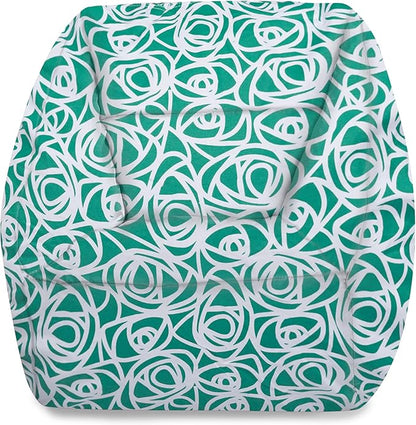 Posh Creations Structured Comfy Bean Bag Chair for Gaming, Reading, and Watching TV, Coronado Chair, Canvas - Roses Mint