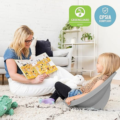 ECR4Kids Leaf Floor Seat, Rocker Chair, Light Grey, 6-Piece