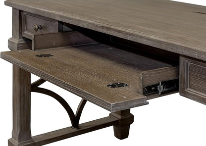 Martin Furniture Lateral File, Weathered Dove & Writing Desk, Weathered Dove