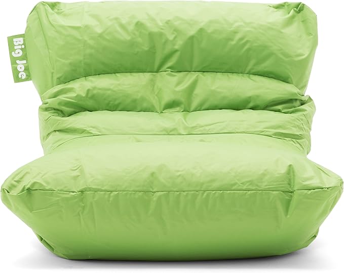 Big Joe Roma Bean Bag Chair, Spicy Lime Smartmax, Durable Polyester Nylon Blend, 3 feet