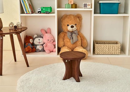 Rubber stools Seating for Kindergarten-Walnut
