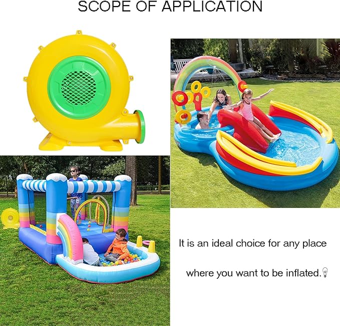 Air Blower 750 Watts, Bounce House Blower for inflatables Jump House, Inflatable Castle and Jump Slides, Efficient and Convenient Commercial Inflatable Blower for Bounce House (Style B-750W)