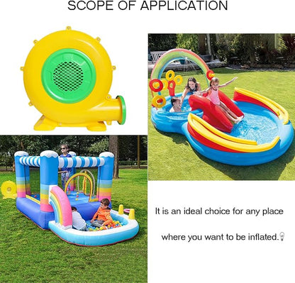 Air Blower 750 Watts, Bounce House Blower for inflatables Jump House, Inflatable Castle and Jump Slides, Efficient and Convenient Commercial Inflatable Blower for Bounce House (Style B-750W)