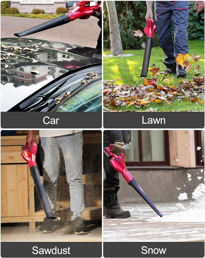 AVID POWER Cordless Leaf Blower, 20V Battery Powered Leaf Blower with 2.0Ah Battery and Charger, 140 MPH 155 CFM Electric Leaf Blower Light Duty for Lawn Care