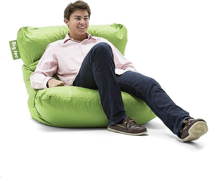 Big Joe Roma Bean Bag Chair, Spicy Lime Smartmax, Durable Polyester Nylon Blend, 3 feet