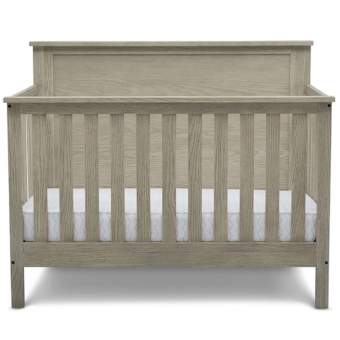 Delta Children Middleton 4-in-1 Convertible Baby Crib, Textured Limestone