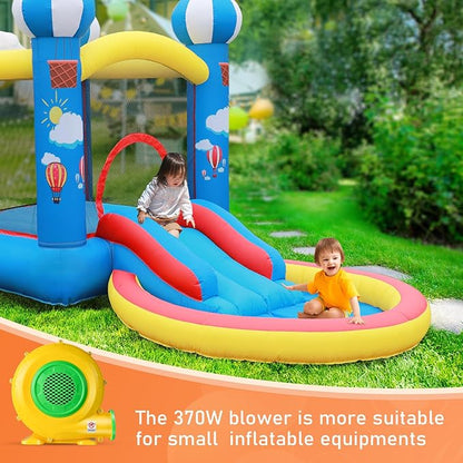 370W 0.5HP Air Blower: Bounce House Blower - Commercial Electric Blower for Inflatables - Work for Bouncy Castle Jump Slides Water slides Inflatable Arch
