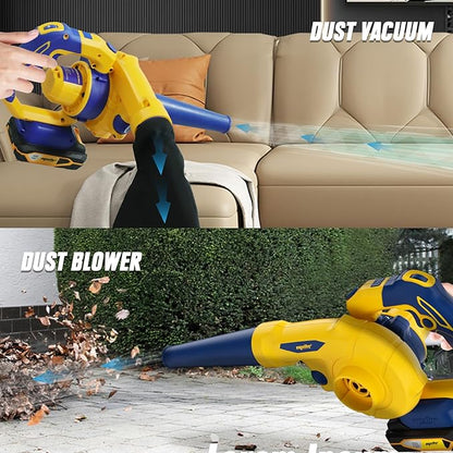 Mellif Leaf Blower for Dewalt 20V MAX Battery(No Battery), Rotatable Brushless Blower/Cordless Vacuum Cleaner/Air Pump for Inflatables, 6 Variable Speed, 180° Adjustable Blower Tube, for Lawn/Yard