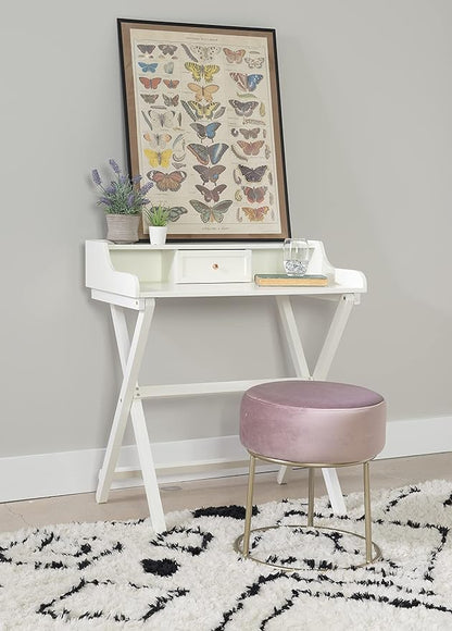 Linon Home Décor Mable White Folding Desk