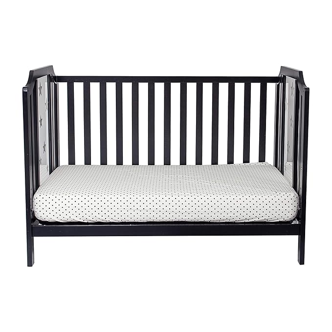 Suite Bebe Celeste 3 in 1 Convertible Island Crib Wood and Acrylic, Black
