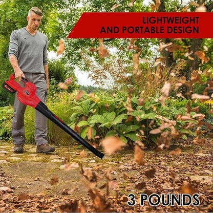 Cordless Leaf Blower, MaxMore for Milwaukee 18V Battery (Battery NOT Included) Handheld Electric Jobsite Air Blower 100CFM 118MPH Powerful for Lawn Care/Snow Blow/Yard Clean