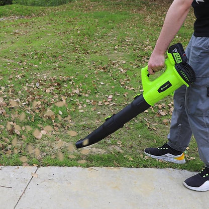 Yougfin Cordless Leaf Blower, 320 MPH 21V Electric Blowers for Lawn Care, Battery Powered Blower with 6 Speed Mode (4.0Ah Battery & Charger Included)